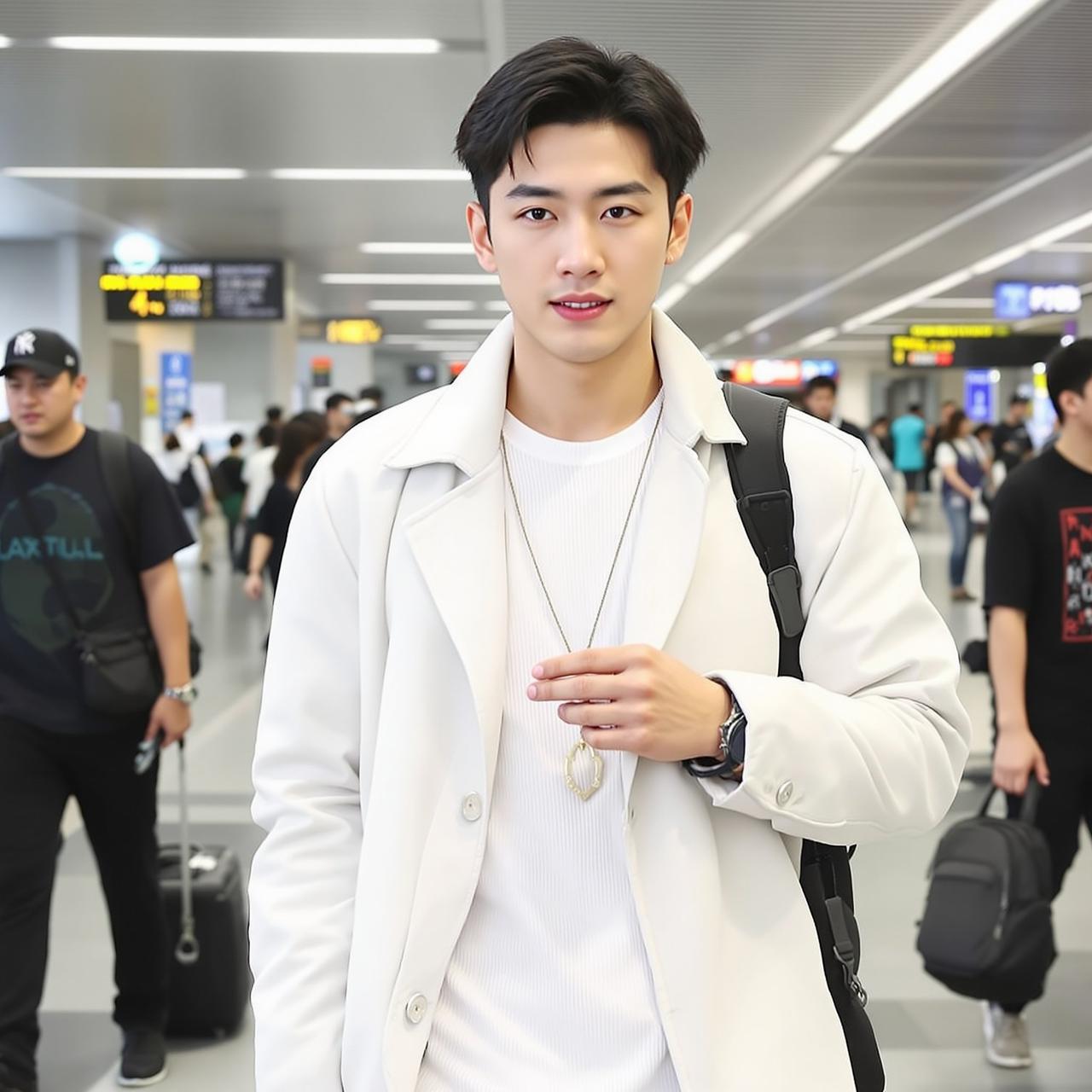 吾爱吃瓜 - 某男团成员机场私服造型引热议