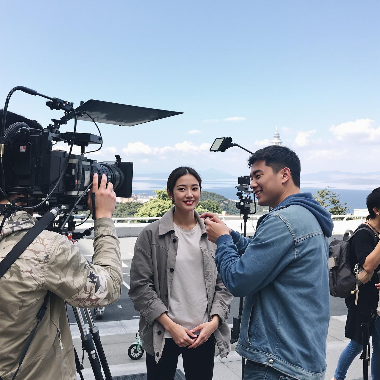 吾爱吃瓜 - 某演员拍戏路透图集：素颜状态获赞无数