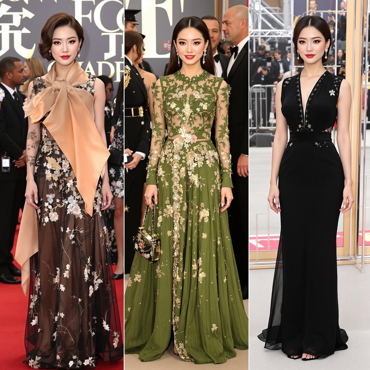吾爱吃瓜 - 某女星红毯造型全记录：从翻车到封神